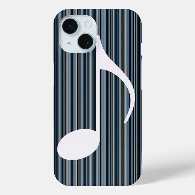 Funda De Case-Mate Para iPhone nota musical y rayas delgadas (Reverso )