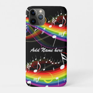 Funda Para iPhone 11 Pro Notas blancas personalizadas de la música del arco