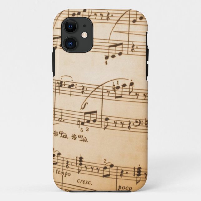 Funda De Case-Mate Para iPhone Notas de la música (Reverso)