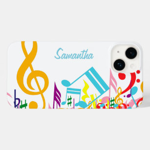 Funda Para iPhone 14 De Case-Mate Notas de música Jumbleed coloridas personalizadas