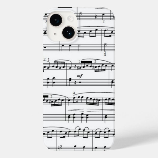 Funda De Case-Mate Para iPhone notas musicales (Reverso )