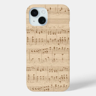 Funda Para iPhone 15 notas musicales beige vintage