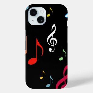 Funda Para iPhone 15 notas musicales coloridas