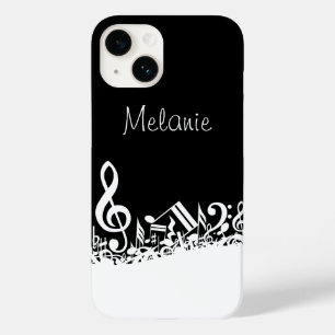 Funda Para iPhone 14 De Case-Mate Notas musicales embarulladas blancas