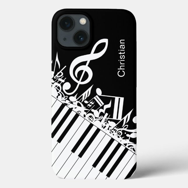 Funda De Case-Mate Para iPhone Notas musicales geniales personalizadas y claves d (Reverso)