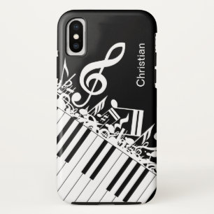 Funda Para iPhone X Notas musicales y llaves frescas personalizadas