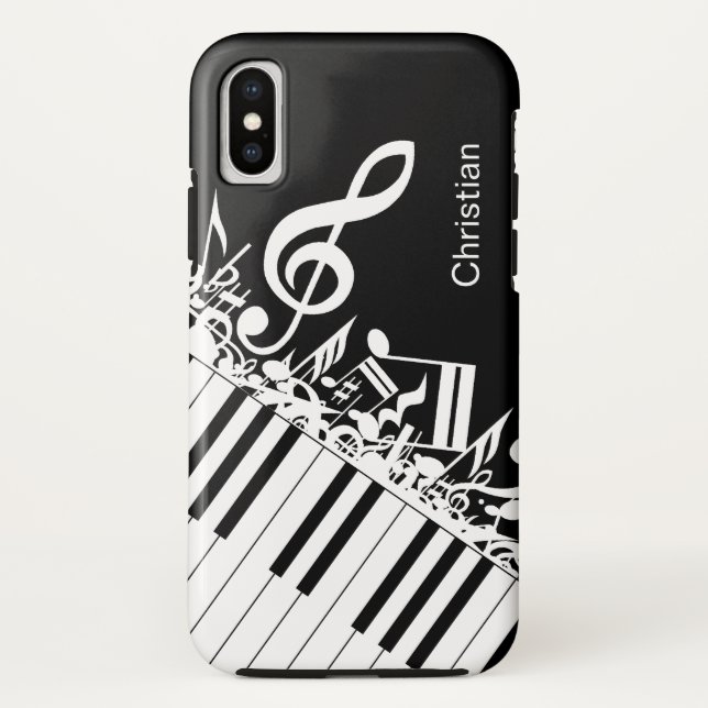 Funda De Case-Mate Para iPhone Notas musicales y llaves frescas personalizadas (Reverso)