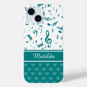 title_seo2 Notas musicales y patrones de corazón Verde azulad