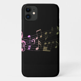Funda Para iPhone 11 Notas sobre la música arcoiris mágica simple de Gu