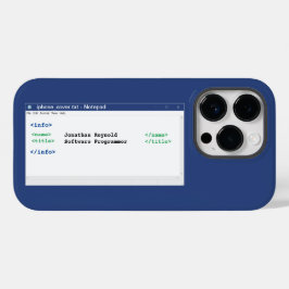 Funda Para iPhone 14 Pro De Case-Mate Notepad Coder Programmer Format Computer Scientist