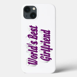 Funda Para iPhone 13 Novia con tipografía morada