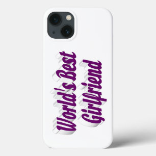 Funda Para iPhone 13 Novia con tipografía morada