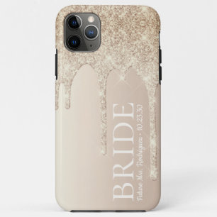 Funda Para iPhone 11 Pro Max Novia Futuro Sra. Oro Brillo Goteo