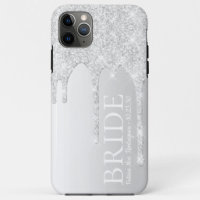 Novia Futuro Sra. Silver Glitter Goteo