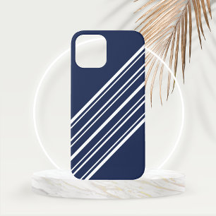 Funda Para iPhone 12 Nube azul con franjas blancas