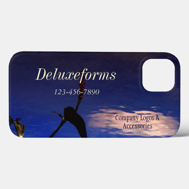 Funda De Case-Mate Para iPhone Nube de siluetas acuáticas (Reverso (Horizontal))