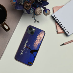Funda Para iPhone 13 Nube de siluetas acuáticas
