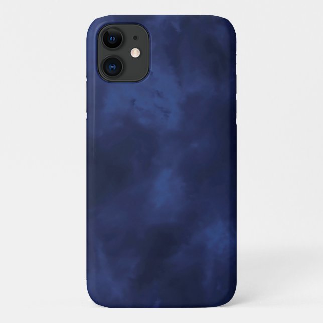 Funda De Case-Mate Para iPhone Nubes azules oscuras (Reverso)