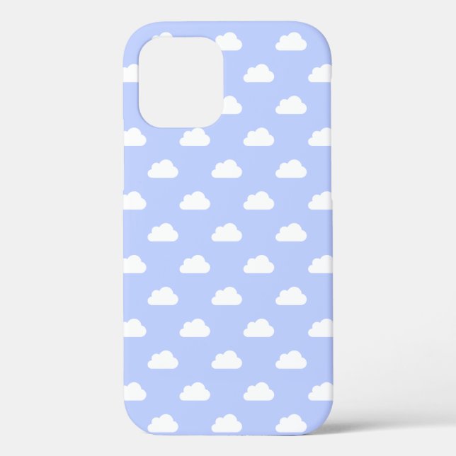 Funda De Case-Mate Para iPhone Nubes blancas en azul (Reverso )