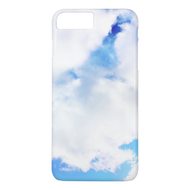 Funda De Case-Mate Para iPhone Nubes blancas esponjosas y cielo azul (Reverso)