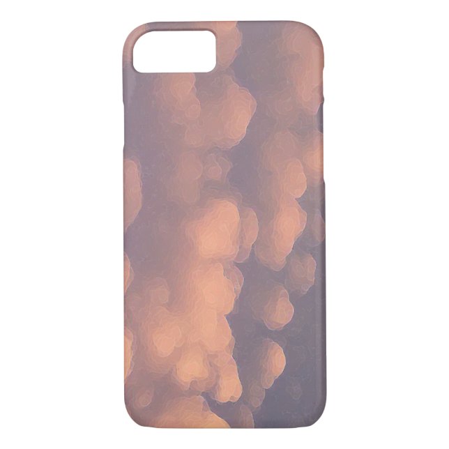 Funda De Case-Mate Para iPhone Nubes de bolas de algodón rosadas (Reverso)
