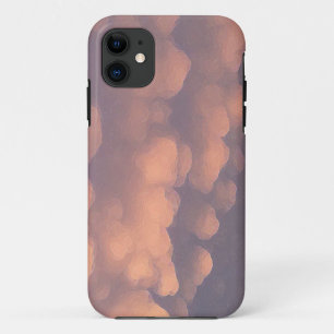 Funda Para iPhone 11 Nubes de bolas de algodón rosadas