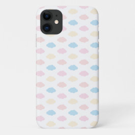 Funda Para iPhone 11 Nubes de color pastel rosa azul amarillo modernas.