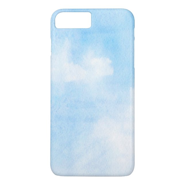 Funda De Case-Mate Para iPhone Nubes de la acuarela y fondo del cielo (Reverso)