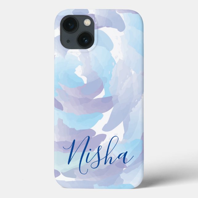 Funda De Case-Mate Para iPhone Nubes de lluvia acuarela personalizada (Reverso)