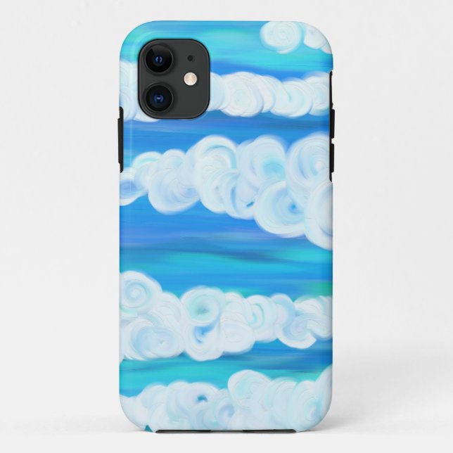 Funda De Case-Mate Para iPhone Nubes de Swirly (Reverso)