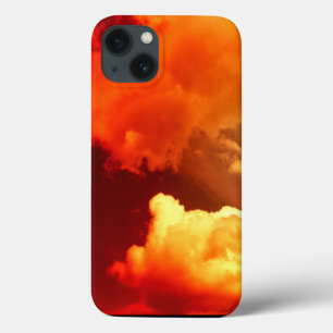 FUNDA PARA iPhone 13 NUBES EN EL CIELO ROJO