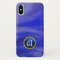 NUBES EN EL MONOGRAMA DE PIEDRA DE PIEDRA DE SAPPH