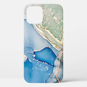 Funda Para iPhone 12 Nubes Macro. Color del cielo y Color blanco Mancha