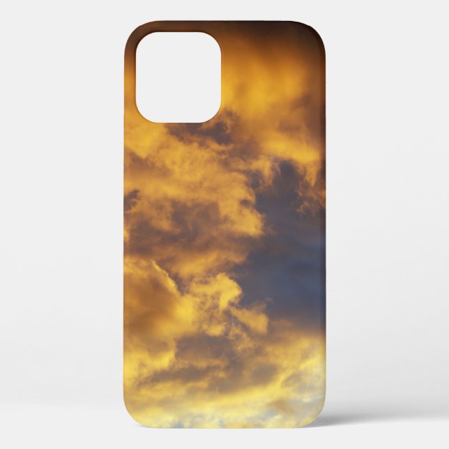 Funda De Case-Mate Para iPhone nubes naranjas al atardecer (Reverso )