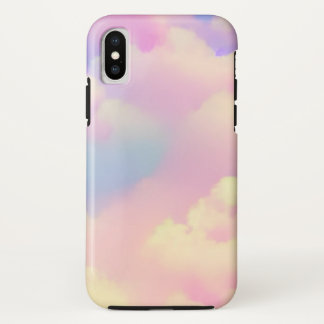 Funda Para iPhone X Nubes Pastel de ensueño en tonos suaves