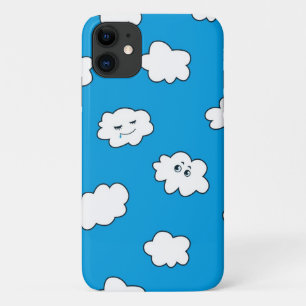 Funda Para iPhone 11 Nubes Personalizados divertidas del cielo azul