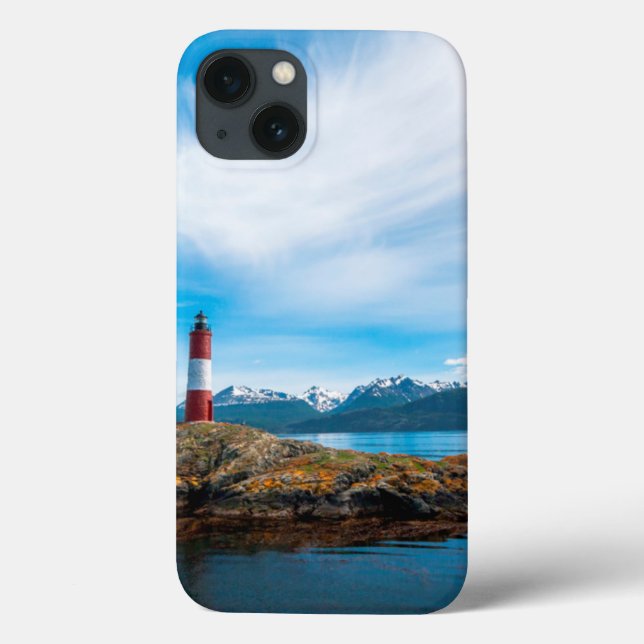Funda De Case-Mate Para iPhone Nubes sobre faro cerca de Ushuaia, Argentina (Reverso)