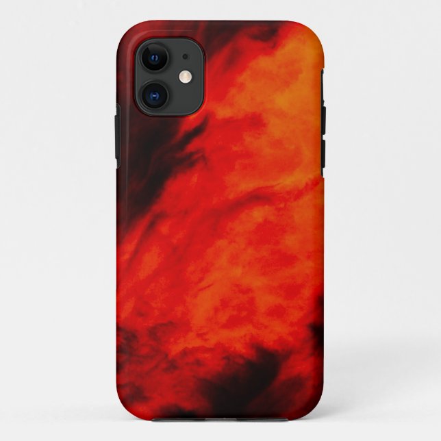 Funda De Case-Mate Para iPhone Nubes Tenues - Naranja (Reverso)