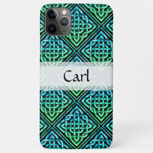 Funda Para iPhone 11 Pro Max Nudo celta personalizado - Negro azul de mosaico d