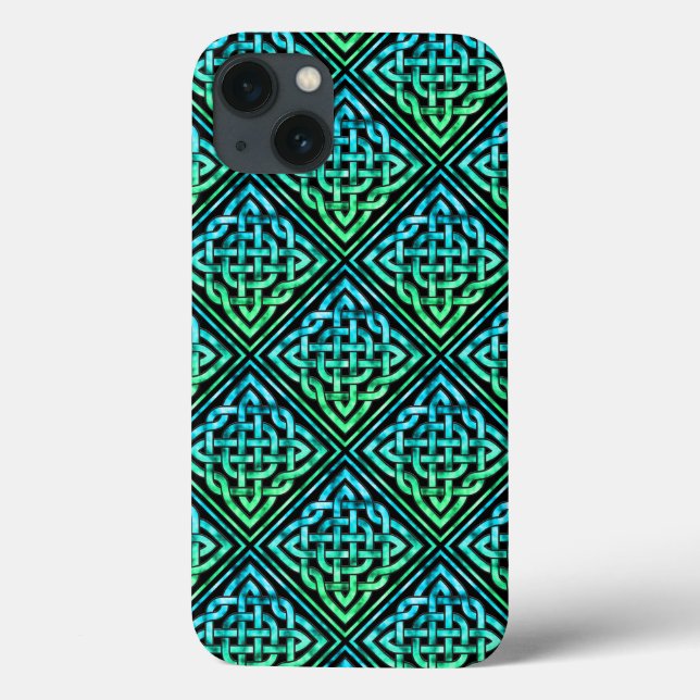 Funda De Case-Mate Para iPhone Nudo Celta - Verde Azul Diamante (Reverso)