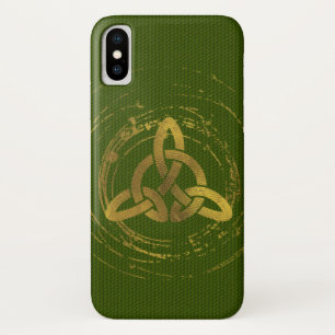 Funda Para iPhone X Nudo céltico de oro