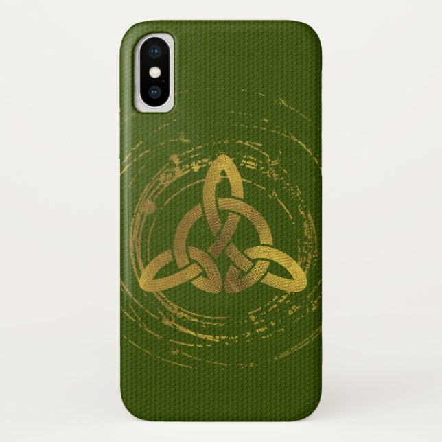 Funda De Case-Mate Para iPhone Nudo céltico de oro (Reverso)