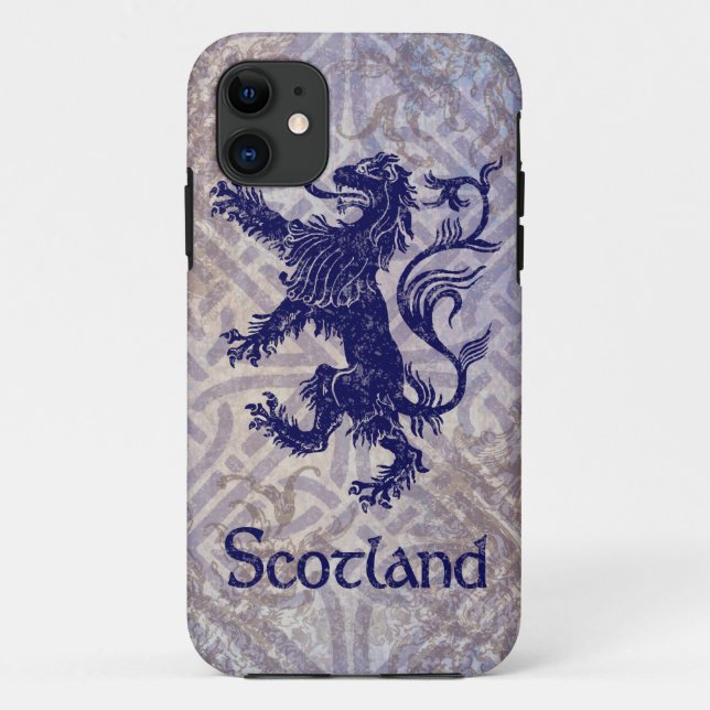 Funda De Case-Mate Para iPhone Nudo desenfrenado escocés del Celtic de los azules (Reverso)