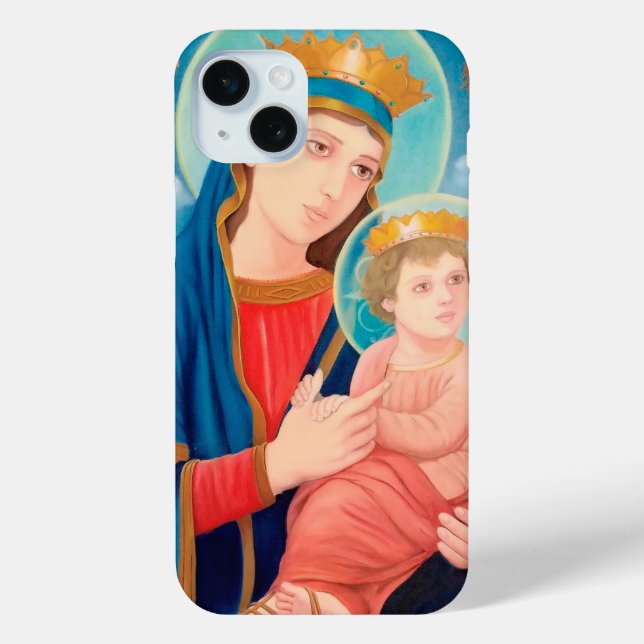 Funda De Case-Mate Para iPhone Nuestra Señora de la Perpetua Ayuda Católica (Reverso )