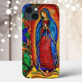 Funda Para iPhone 13 Nuestra Señora Virgen de Guadalupe María Color vib