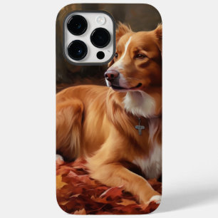 Funda Para iPhone 14 Pro Max De Case-Mate Nueva Escocia Duck Terrier En Otoño Cae La Izquier