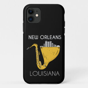 Funda Para iPhone 11 Nueva Orleans Louisiana Jazz Gigo Saxofón