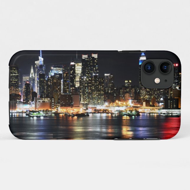 Funda De Case-Mate Para iPhone Nueva York de noche (Reverso (horizontal))