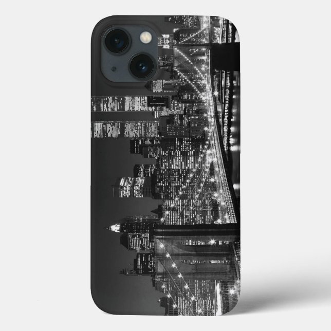 Funda De Case-Mate Para iPhone Nueva York en blanco y negro (Reverso)