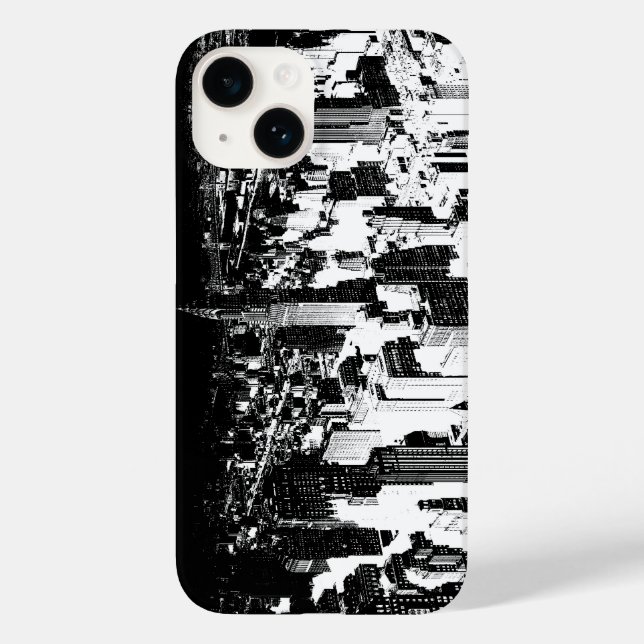 Funda De Case-Mate Para iPhone Nueva York en blanco y negro (Reverso )